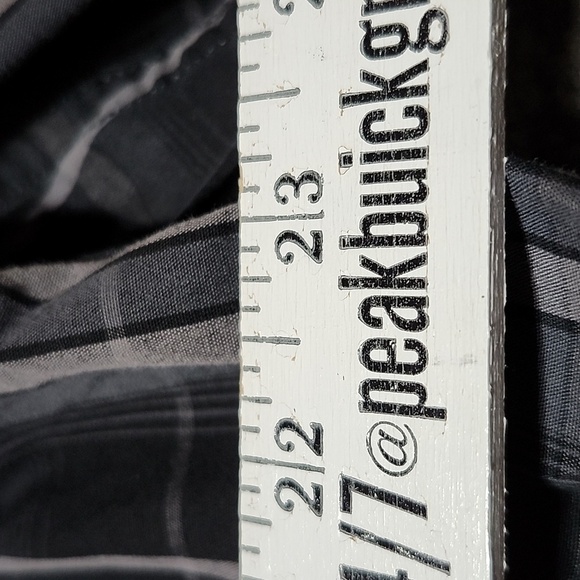 GENUINE HARLEY DAVIDSON EMBROIDERED BLACK & GRAY PLAID BUTTON LONG-SLEEVED SHIRT - Picture 9 of 14